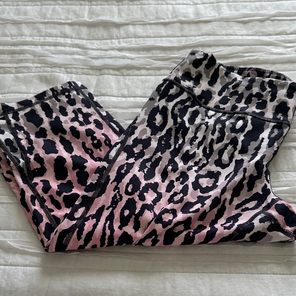 Zella Pink and Black Patterned Leggings